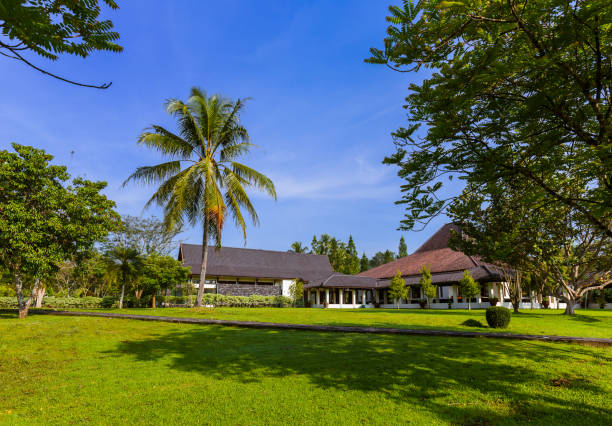 istock Park near Borobudur Buddist Temple in island Java Indonesia 1208246127