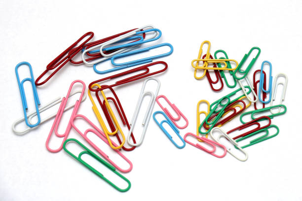 istock Colorful metal paperclips 1208254827