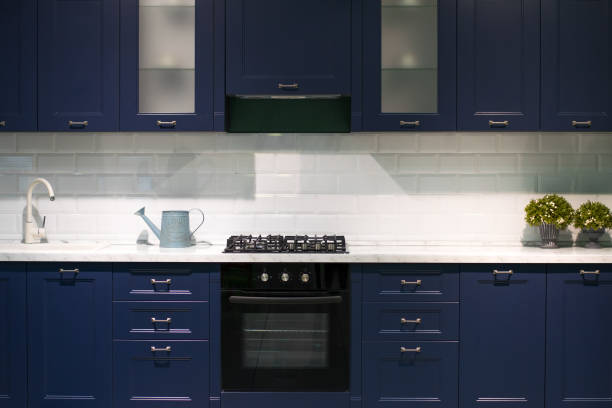 istock Interior of modern kitchen in blue tones 1208260858