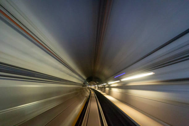 Sydney, Australia, metro subway driving track stock photo