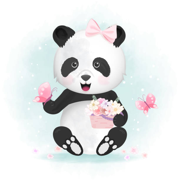 Cartoon Panda Wallpaper Pictures Illustrations, Royalty-Free Vector  Graphics & Clip Art - iStock