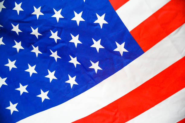 istock America flag waving with the wind for memorial day. 1208269640