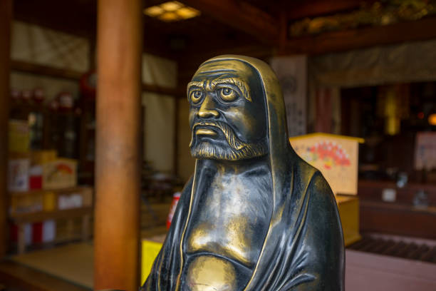 Okinawa, Japan - June 8,2019 : Interior view of Sairaiin (Daruma Temple) in Naha, Okinawa, Japan on June 8,2019.