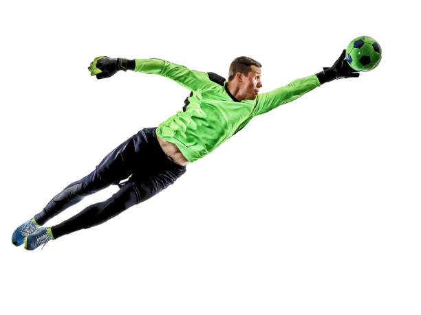 istock soccer player goalkeeper man silhouette shadow isolated white background 1208270621