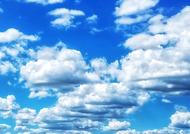 Summer sky with lots of clouds