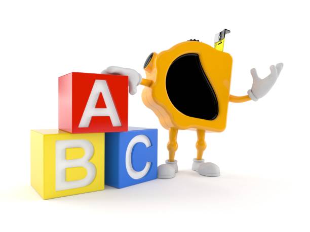 istock Measure tape character with toy blocks 1208278559