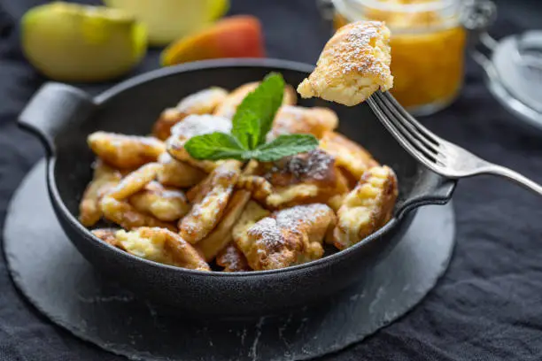 Portion of Kaiserschmarrn with decoration