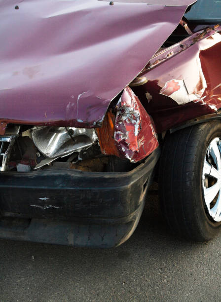 istock Damaged car after the accident 1208293931