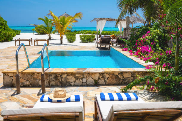 istock Villa With Private Pool And Sea View 1208302999