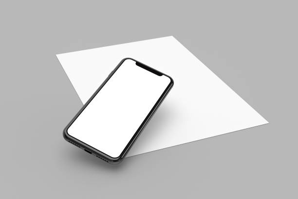 istock 3D Rendering of Blank Full Screen Smart Phone on Paper 1208306797