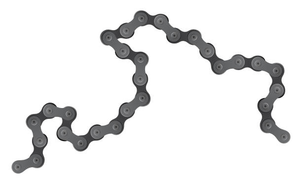 벡터 자전거 체인 - bicycle chain stock illustrations