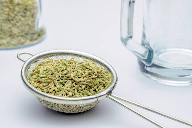 istock fennel seeds loose inside sieve ready to be brewed for healthy drink on white background 1208309857
