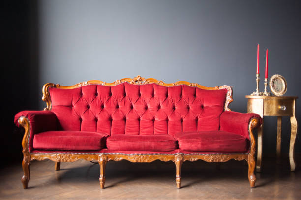 istock Vintage old armchair in interior 1208310637