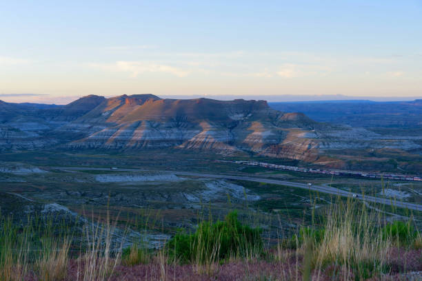 Overlooking Interstate 80 from above the Green River Tunnel near Green River, Wyoming