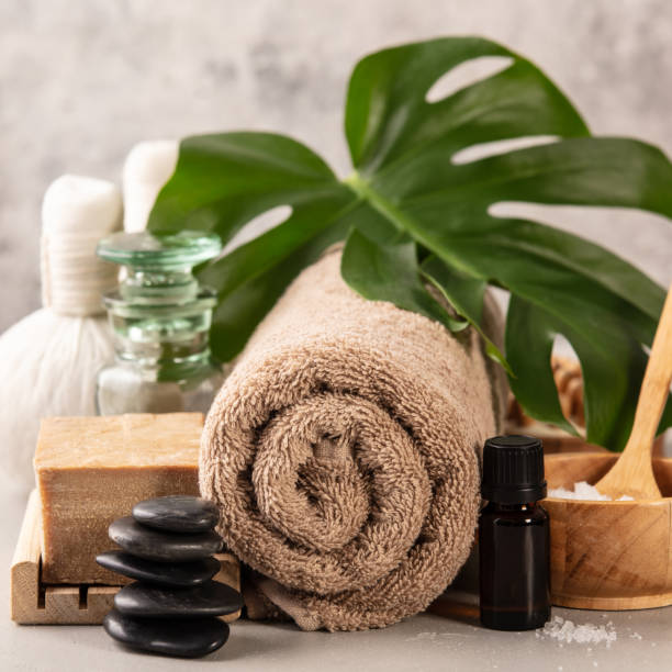 istock Accessories for spa procedures. Natural ingredients for beauty 1208310910