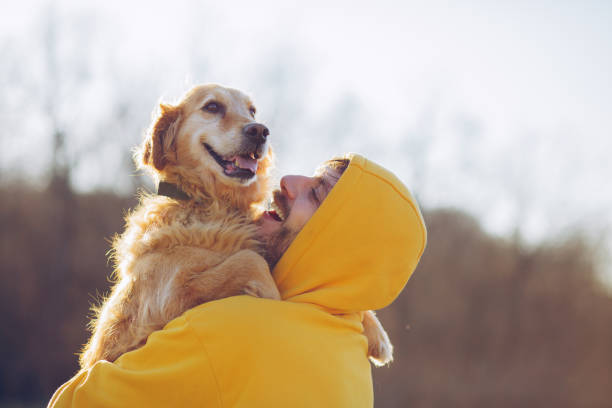 istock Man And Dog Enjoying Sunny Day In Nature 1208311243