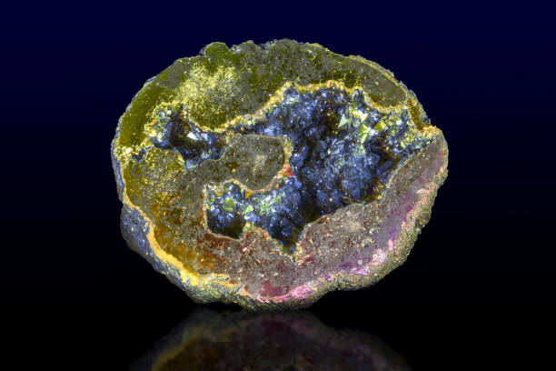 istock Titanium rainbow aura quartz crystal cluster. 1208311294