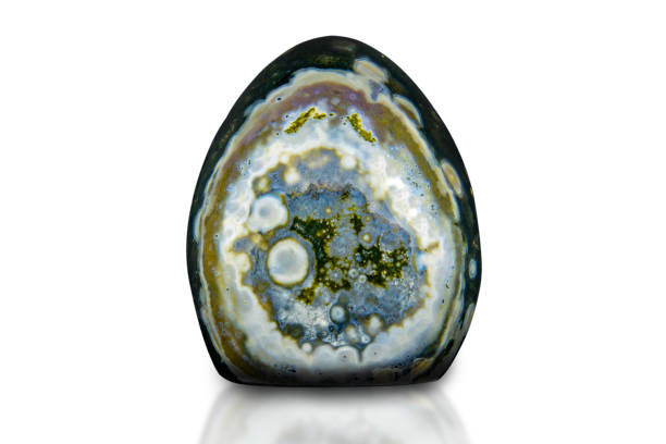 istock Minerals, crystals and stones: Jasper isolated on dark / white background 1208312213