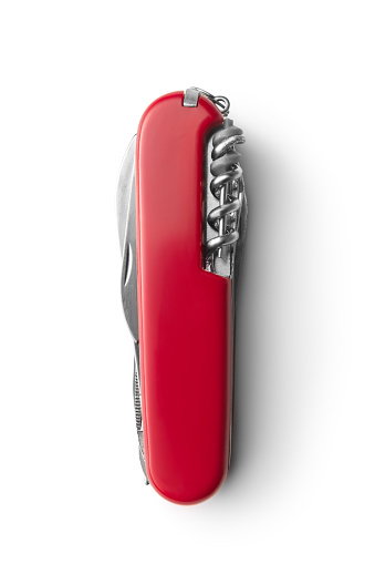 Objects: Penknife Isolated on White Background