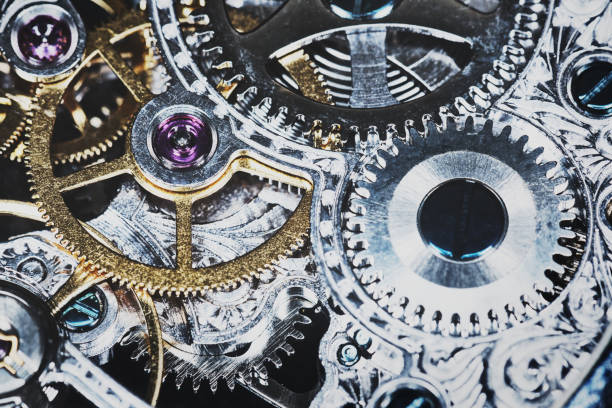 istock Looking down on part of a watch's intricate internal workings 1208317036