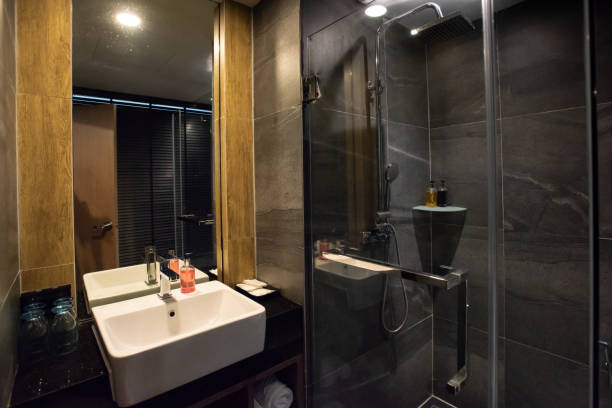 istock Beautiful Large Bathroom in apartment interior 1208318202