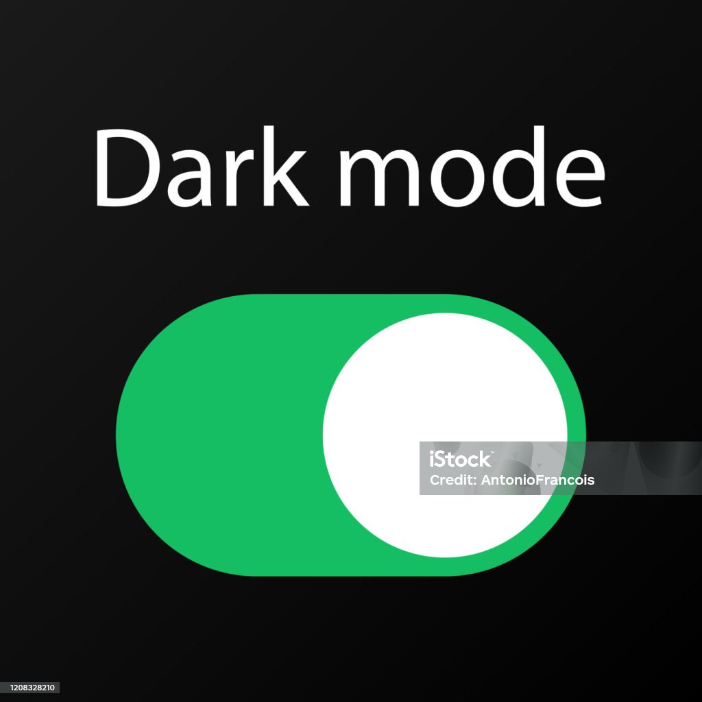 Dark Mode On And Off Switch Button Illustration Vector Stock ...