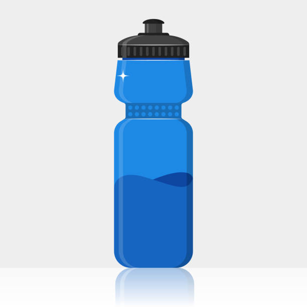 bildbanksillustrationer, clip art samt tecknat material och ikoner med vattensporter flaska illustration ikon vektor - water bottle cap