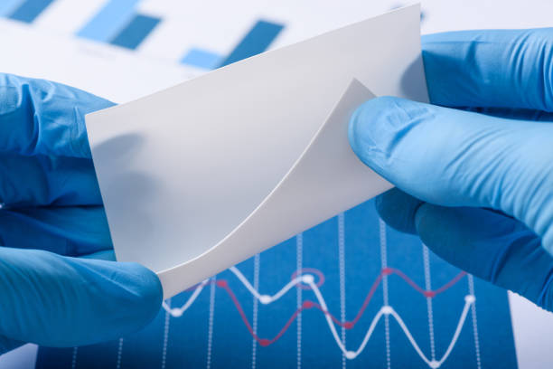 istock Sheet of novel flexible material in laboratory 1208329523
