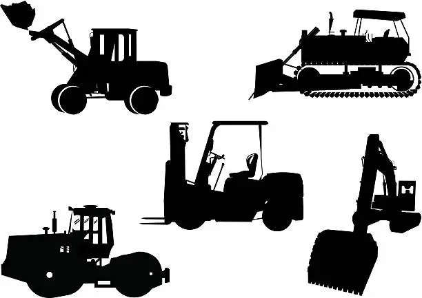 Vector illustration of equipment of industry