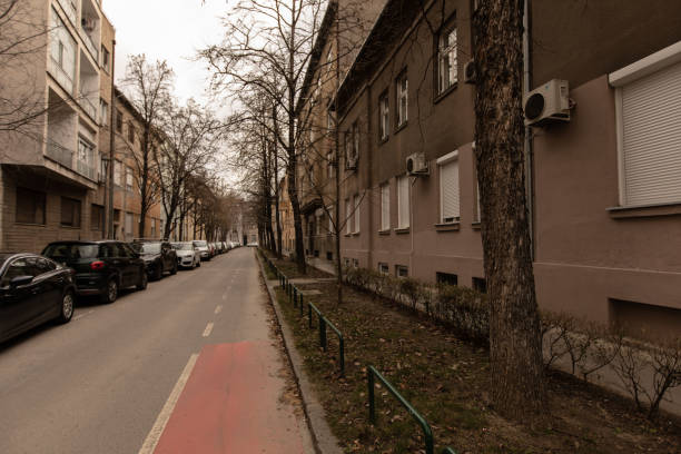 istock Empty city streets in Novi Sad, Serbia 1208337756