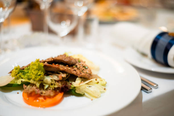 istock Salad with meat and greens 1208339974