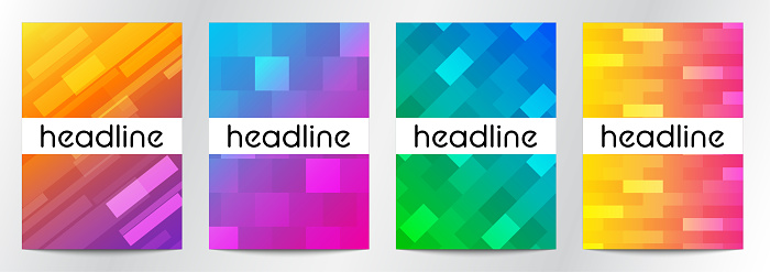 Gradient Color Book Abstract Gradient Color For Book Cover Brochure Poster Set Stock ...
