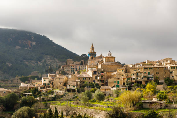 istock Panoramic view of the old resort town Valldemossa 1208349224