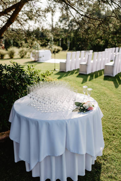 istock Preparation of a wedding ceremony outdoors 1208351568