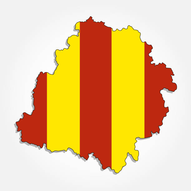 istock Flag of the Polish Voivodeship Lodz in combination with a detailed map outline - Vector 1208352562