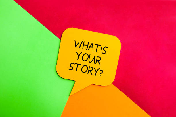 istock What Is Your Story? Speech Bubble On Colored Background. 1208352624
