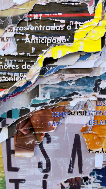 istock Old ripped street posters 1208353978