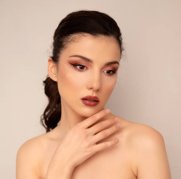 istock Woman beauty portrait in studio 1208356845