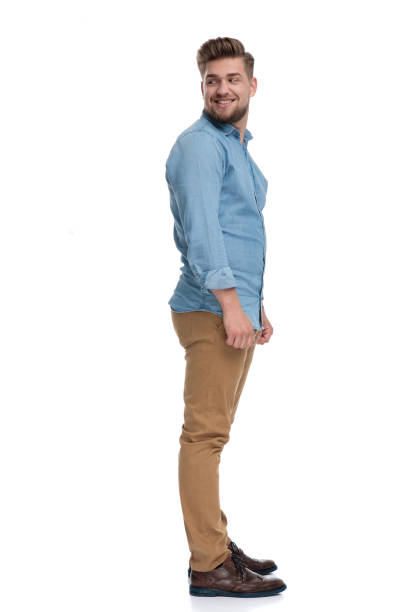 istock Side view of a cheerful casual man laughing 1208362838