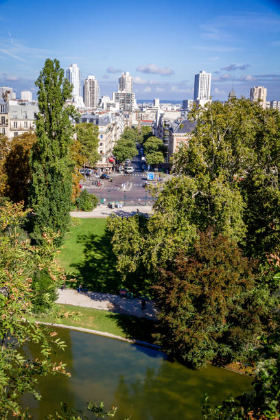 istock Paris city aerial view from the Buttes-Chaumont, Paris 1208364310