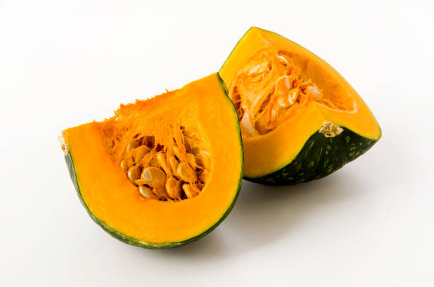 istock fresh sliced pumpkin(kabocha squash) isolated on white background 1208364581