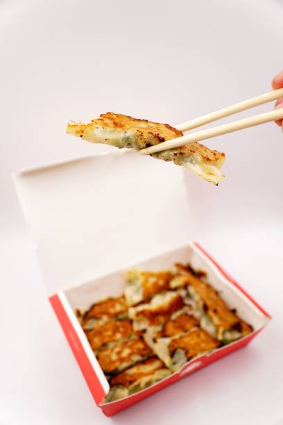 istock Leek and pork pan fried dumplings 1208364980
