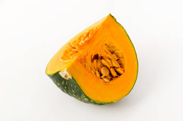 istock fresh sliced pumpkin(kabocha squash) isolated on white background 1208365067