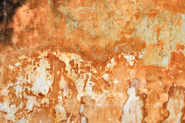 istock Abstract grunge and cracked flake cement texture wallpaper background, Concrete eroded surface for web banner and design template. 1208366575