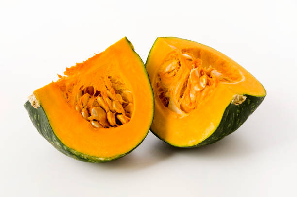 istock fresh sliced pumpkin(kabocha squash) isolated on white background 1208366735