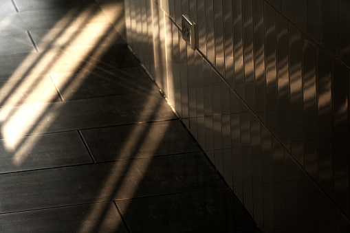 shadow and light on the floor interior black and white architecture complementary background