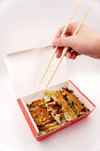 istock Leek and pork pan fried dumplings 1208368292