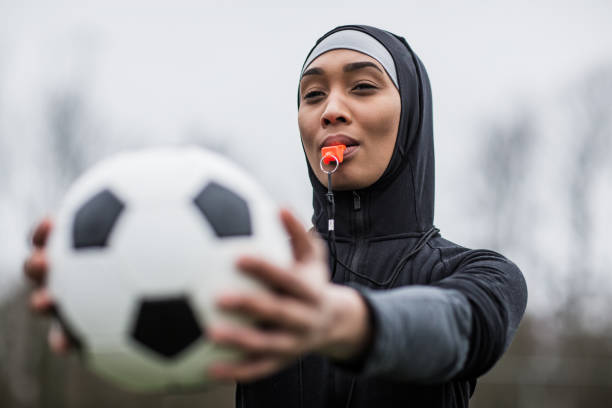 istock Beautiful Young Female Muslim Referee 1208376292