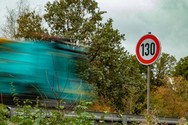 speed limit sign 130 at an autobahn, highway Germany