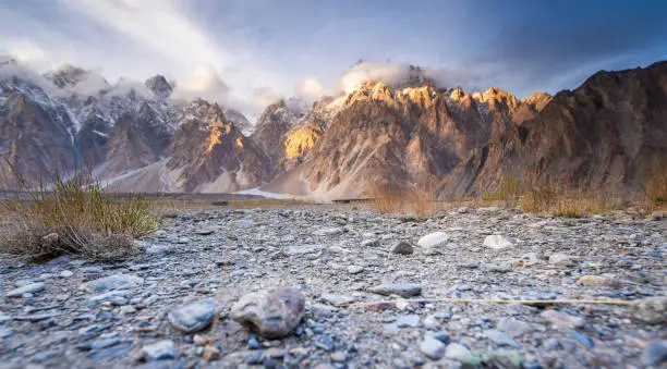 Photo of Nature view landscape autumn of the Pakistan in Karakorum mountains , K2 and Nanga Parbat , Pasu valleys and glaciers.